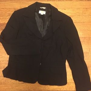 💛 Talbots Petite Black Blazer with small peplum